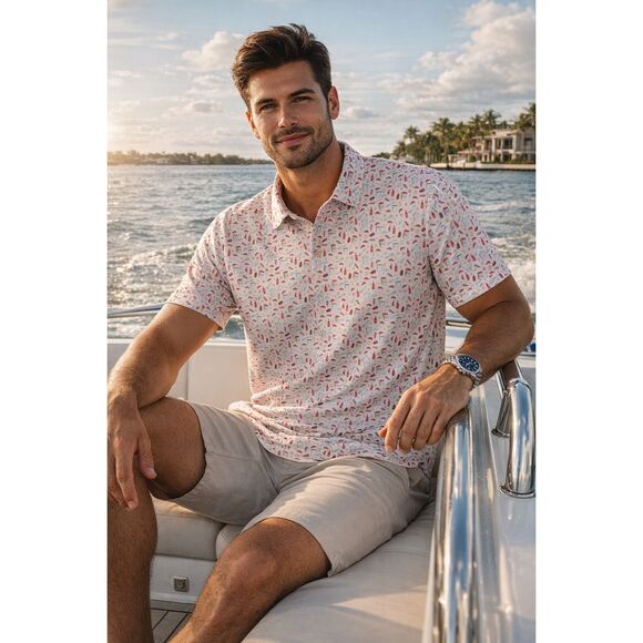 NWOT RHOBACK The Boil Short Sleeve Performance Polo 3X $120 G2